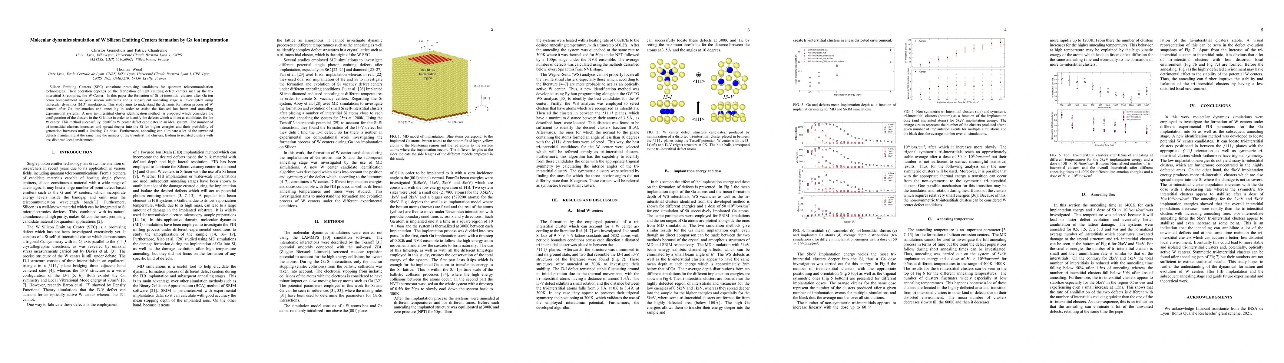 Thumbnail for Molecular dynamics simulation of W Silicon Emitting Centers formation by
  Ga ion implantation