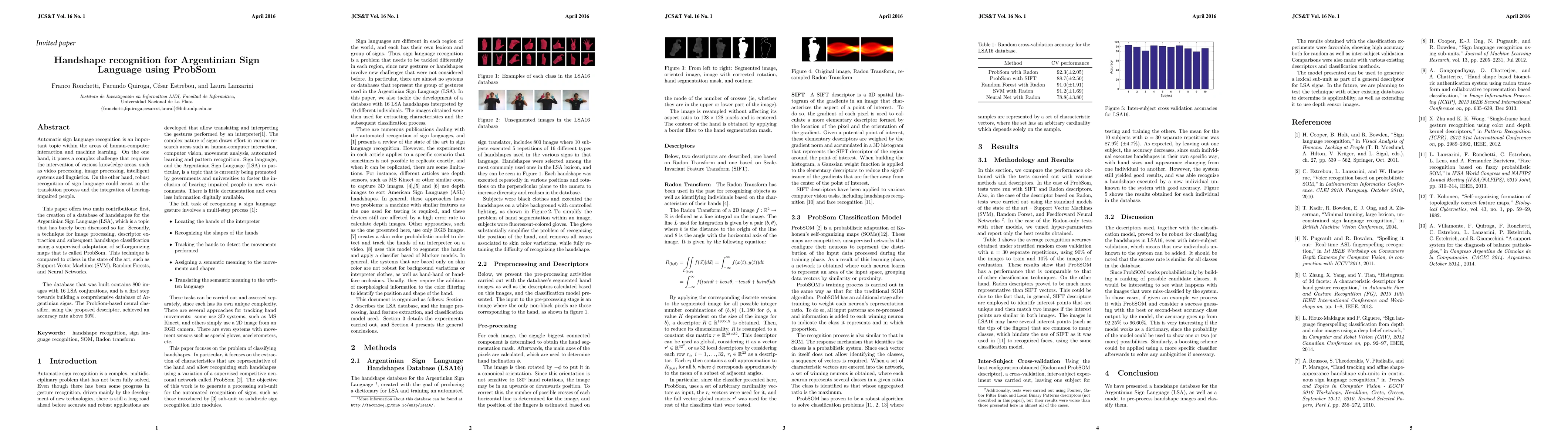 Thumbnail for Handshape recognition for Argentinian Sign Language using ProbSom