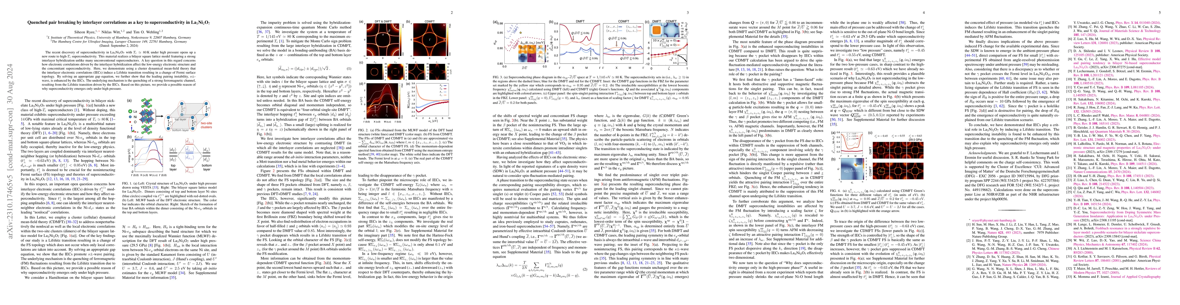 Thumbnail for Quenched pair breaking by interlayer correlations as a key to
  superconductivity in La$_3$Ni$_2$O$_7$