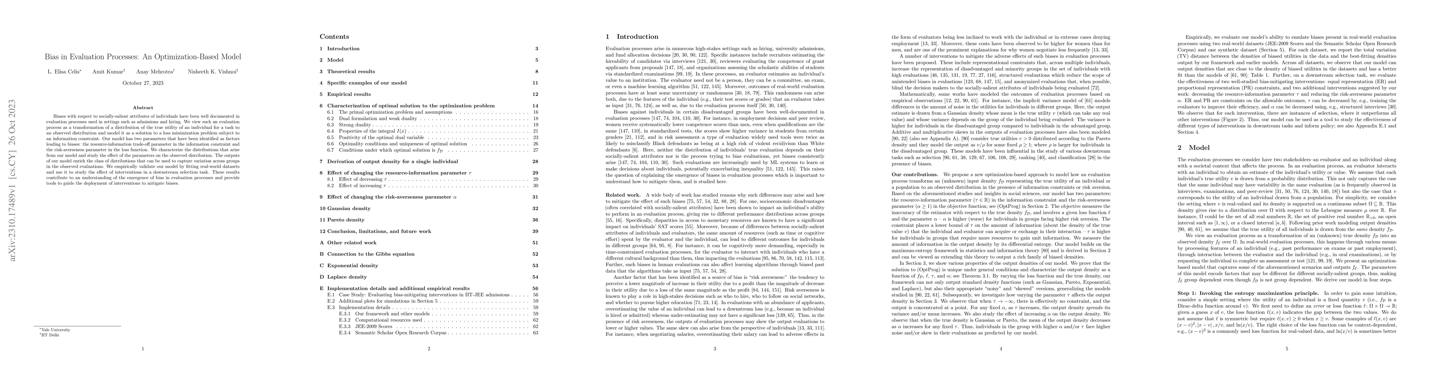 Thumbnail for Bias in Evaluation Processes: An Optimization-Based Model