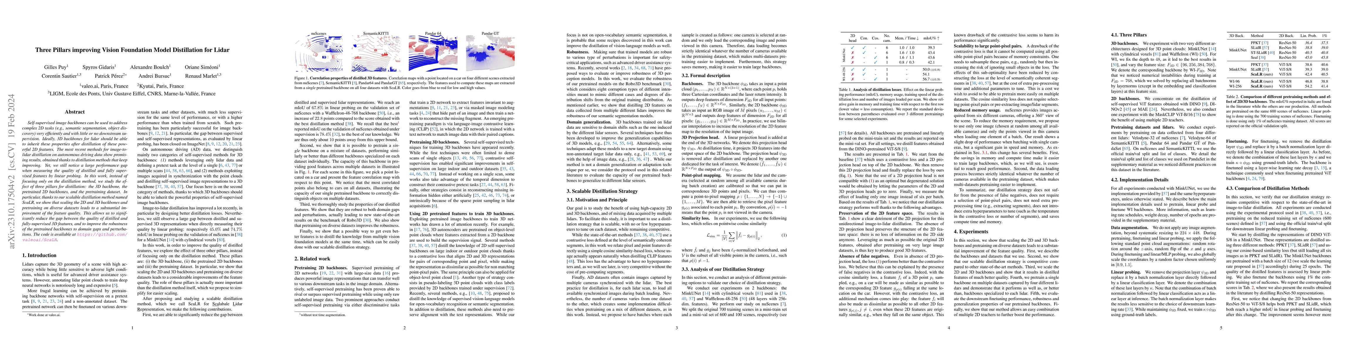 Thumbnail for Three Pillars improving Vision Foundation Model Distillation for Lidar