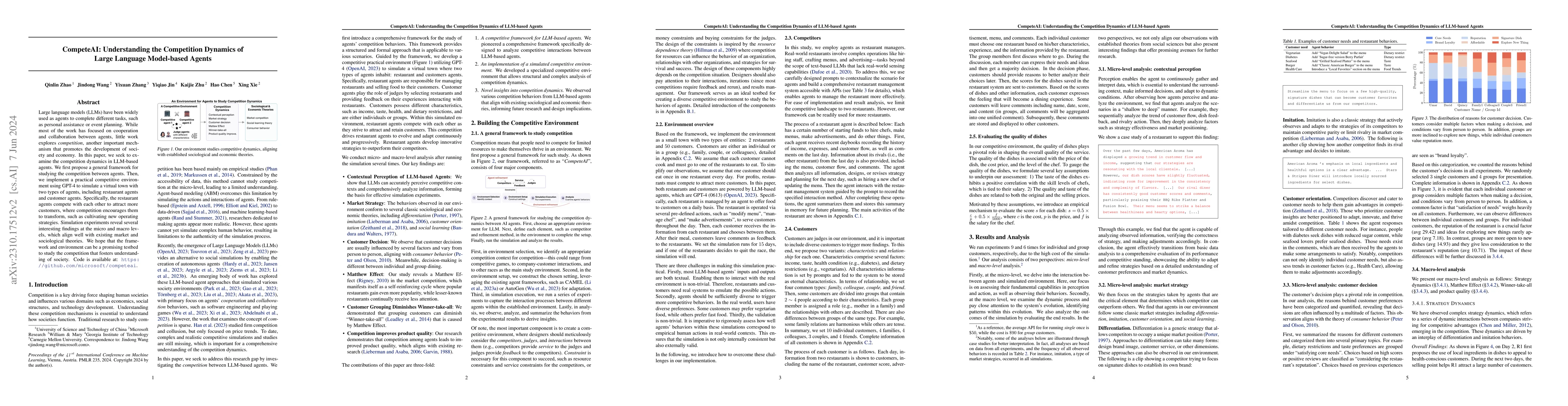 Thumbnail for CompeteAI: Understanding the Competition Dynamics in Large Language
  Model-based Agents