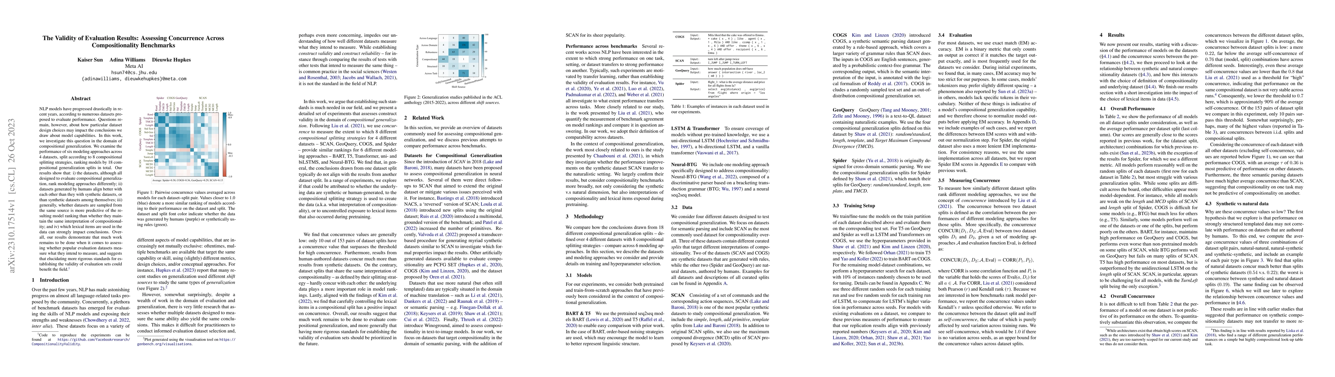 Thumbnail for The Validity of Evaluation Results: Assessing Concurrence Across
  Compositionality Benchmarks
