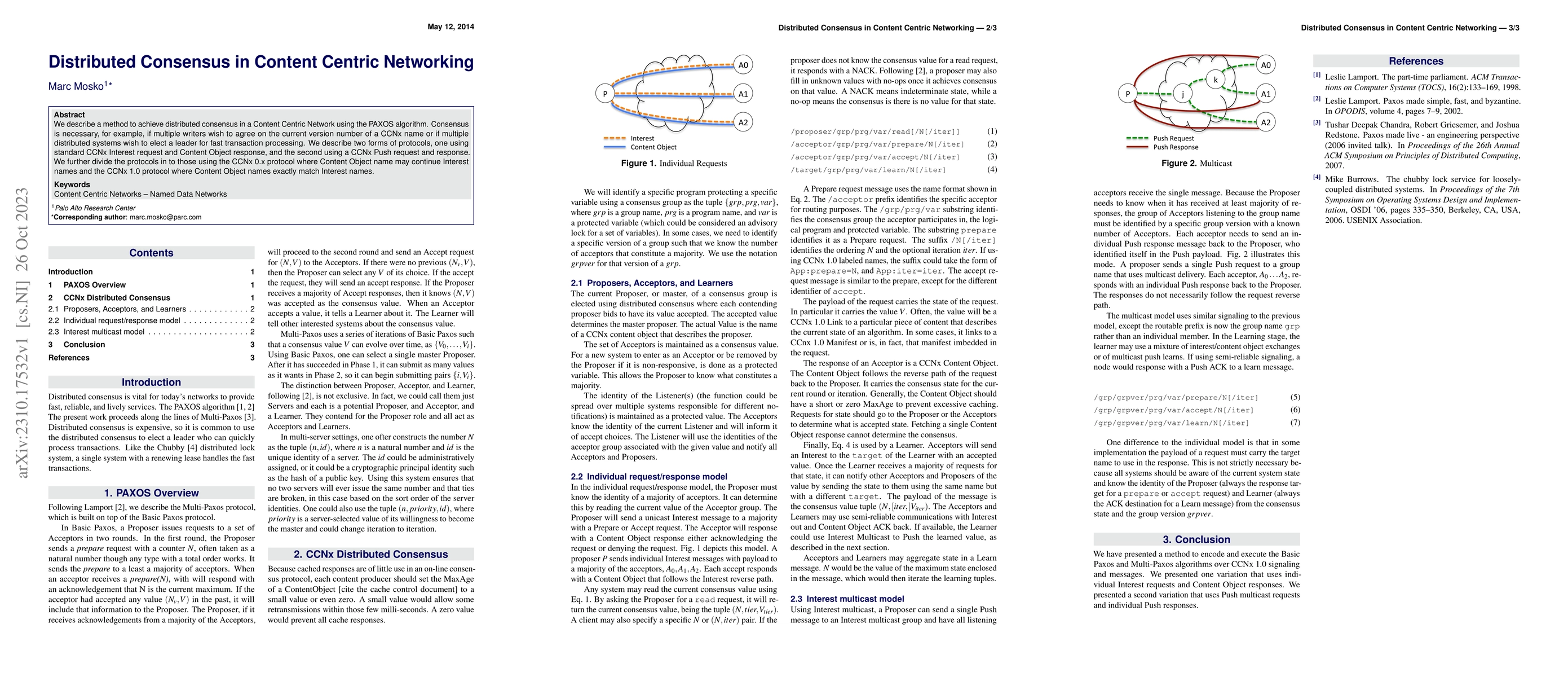 Thumbnail for Distributed Consensus in Content Centric Networking