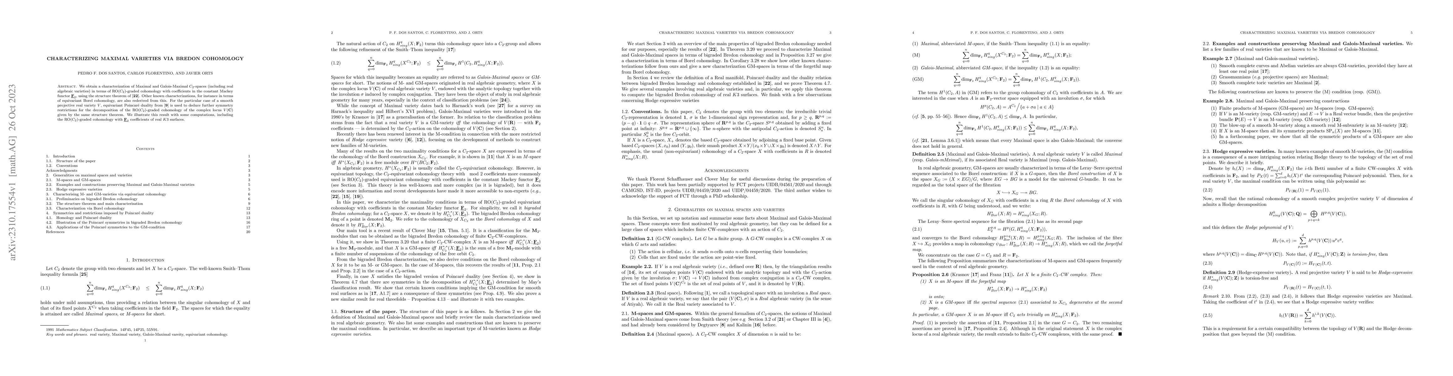 Thumbnail for Characterizing maximal varieties via Bredon cohomology