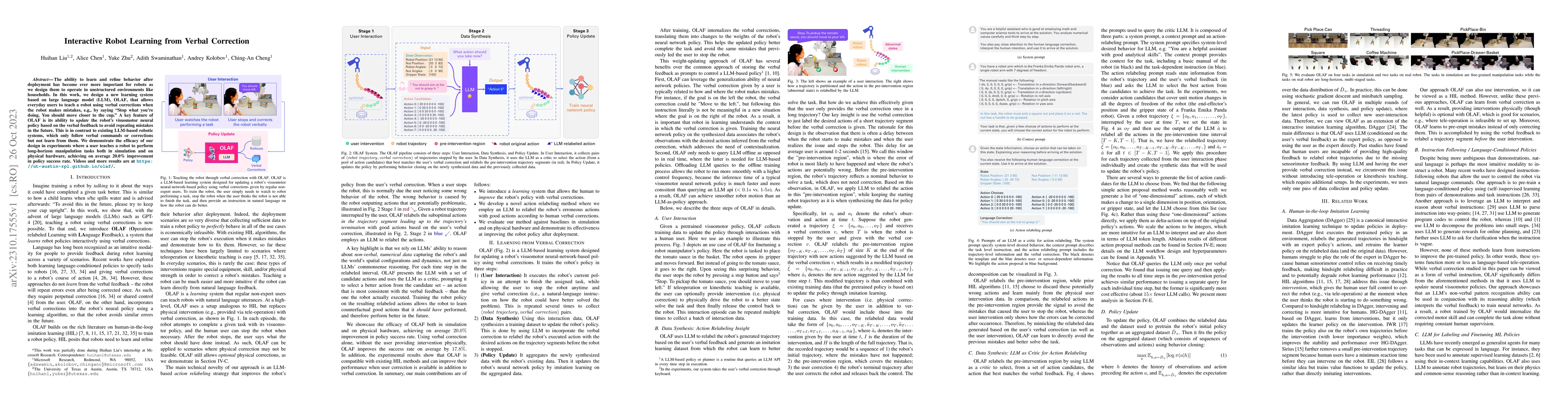 Thumbnail for Interactive Robot Learning from Verbal Correction