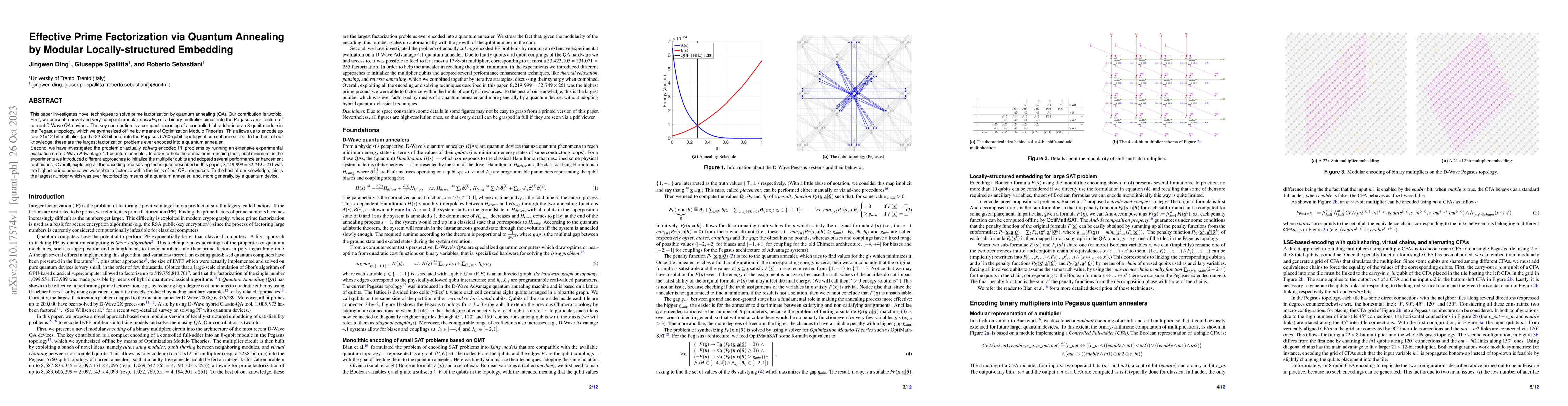 Thumbnail for Effective Prime Factorization via Quantum Annealing by Modular
  Locally-structured Embedding