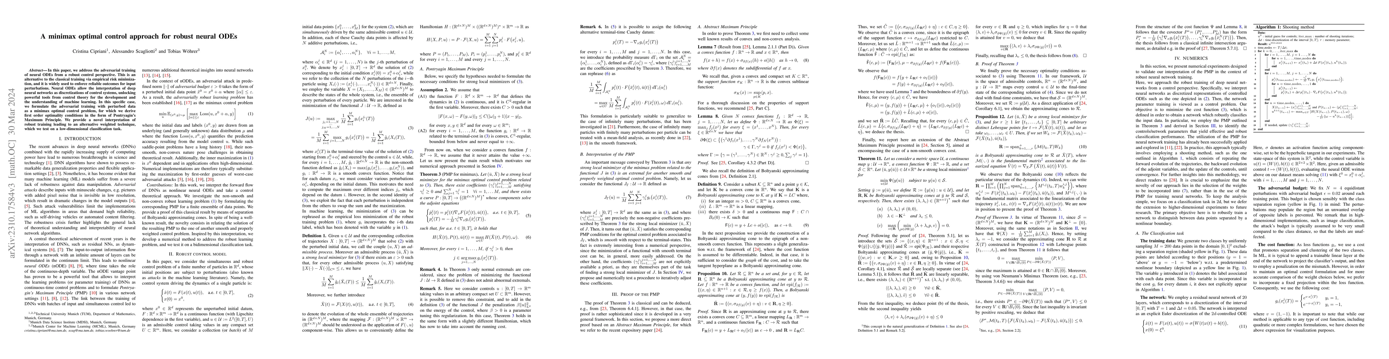 Thumbnail for A minimax optimal control approach for robust neural ODEs