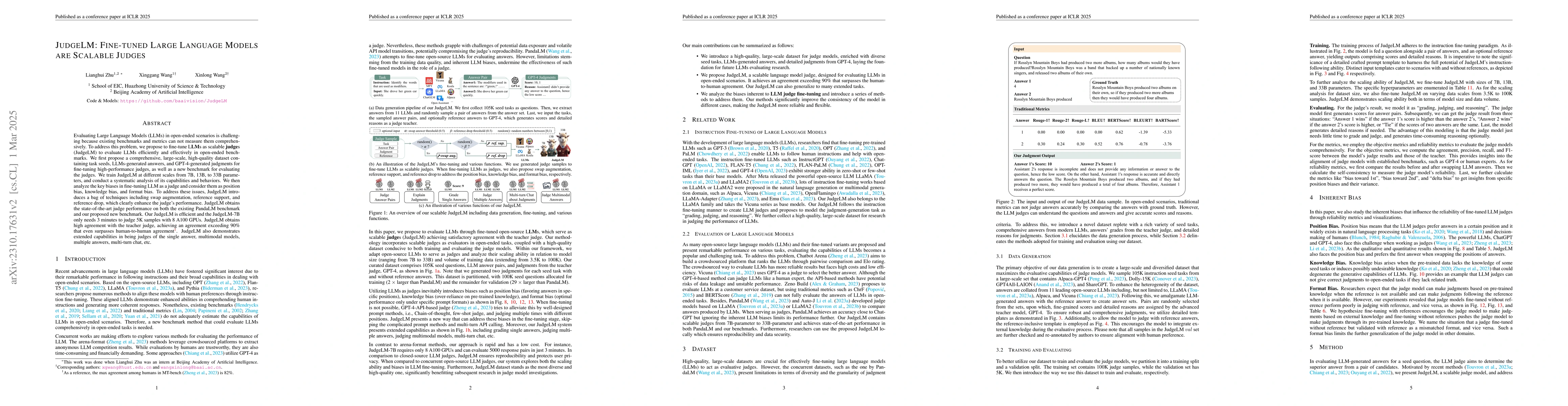 Thumbnail for JudgeLM: Fine-tuned Large Language Models are Scalable Judges