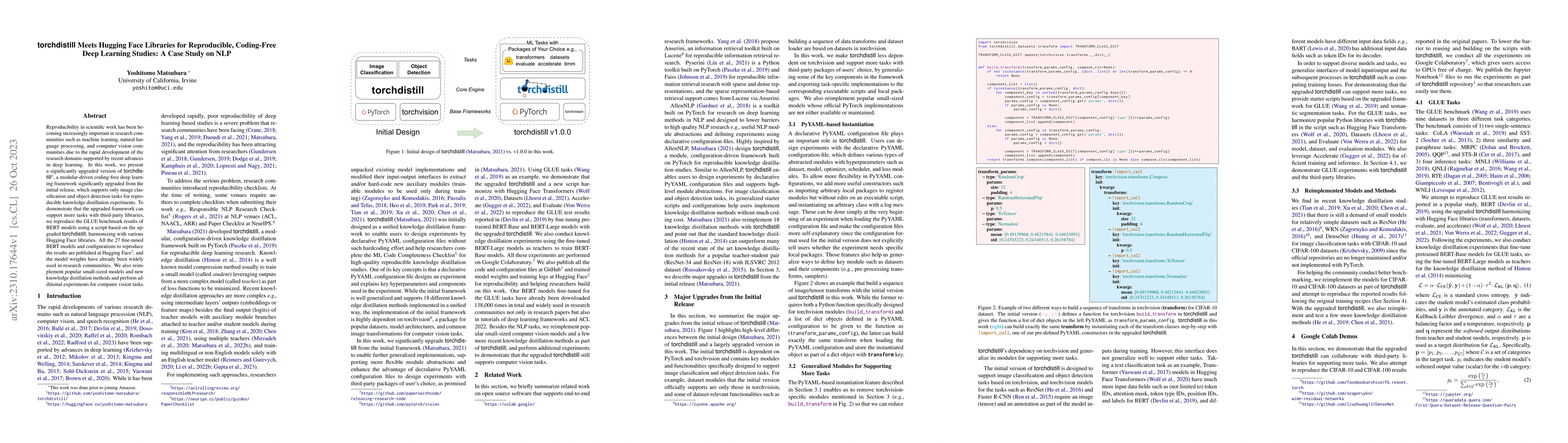 Thumbnail for torchdistill Meets Hugging Face Libraries for Reproducible, Coding-Free
  Deep Learning Studies: A Case Study on NLP