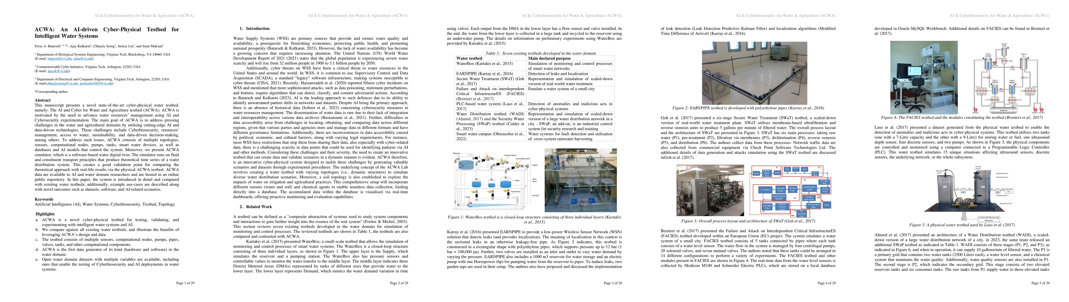 Thumbnail for ACWA: An AI-driven Cyber-Physical Testbed for Intelligent Water Systems