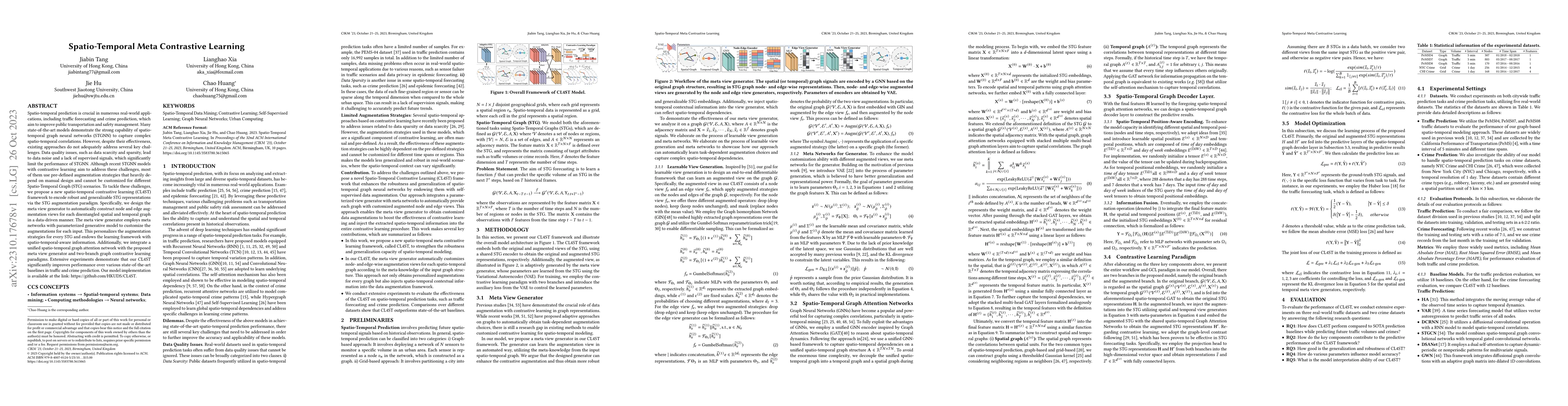 Thumbnail for Spatio-Temporal Meta Contrastive Learning