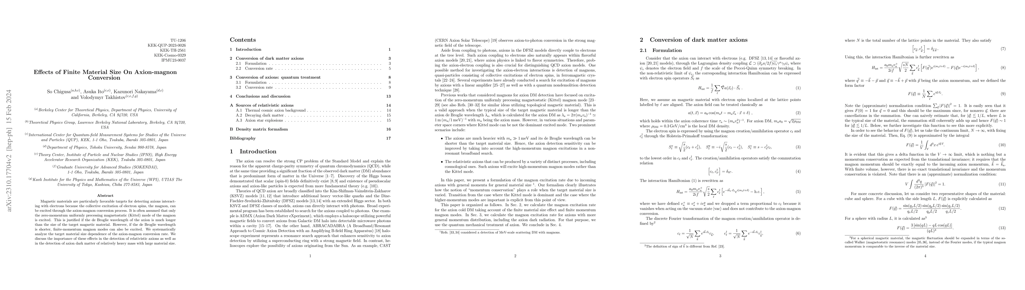 Thumbnail for Effects of Finite Material Size On Axion-magnon Conversion
