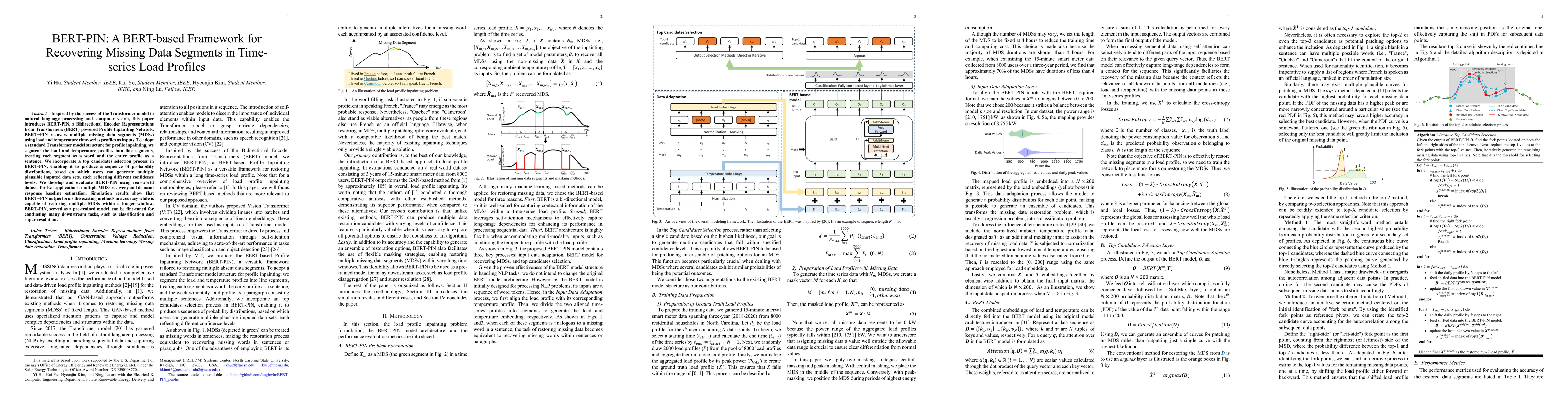 Thumbnail for BERT-PIN: A BERT-based Framework for Recovering Missing Data Segments in
  Time-series Load Profiles