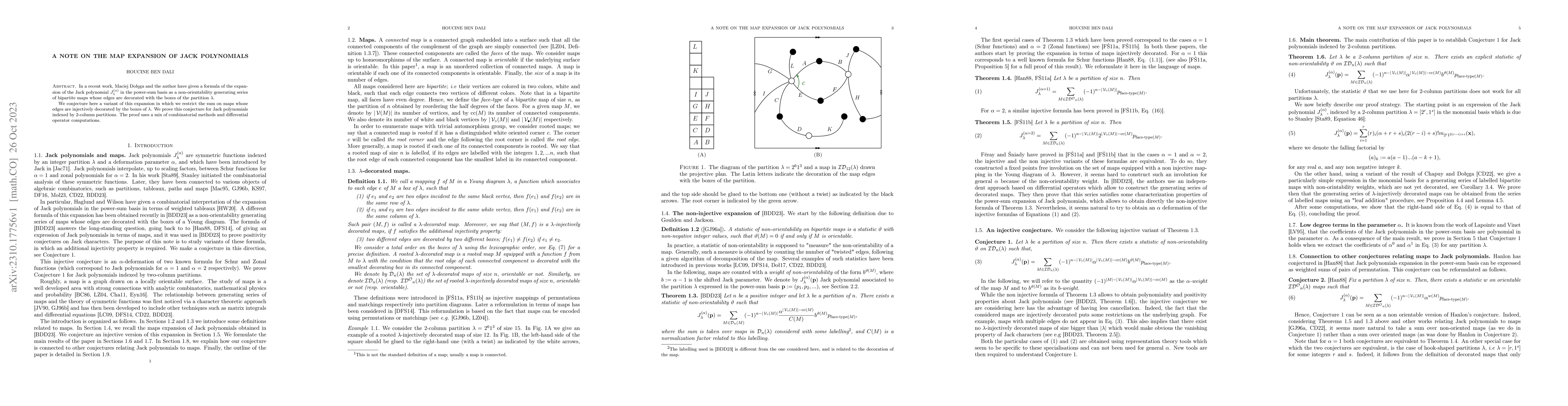 Thumbnail for A note on the map expansion of Jack polynomials