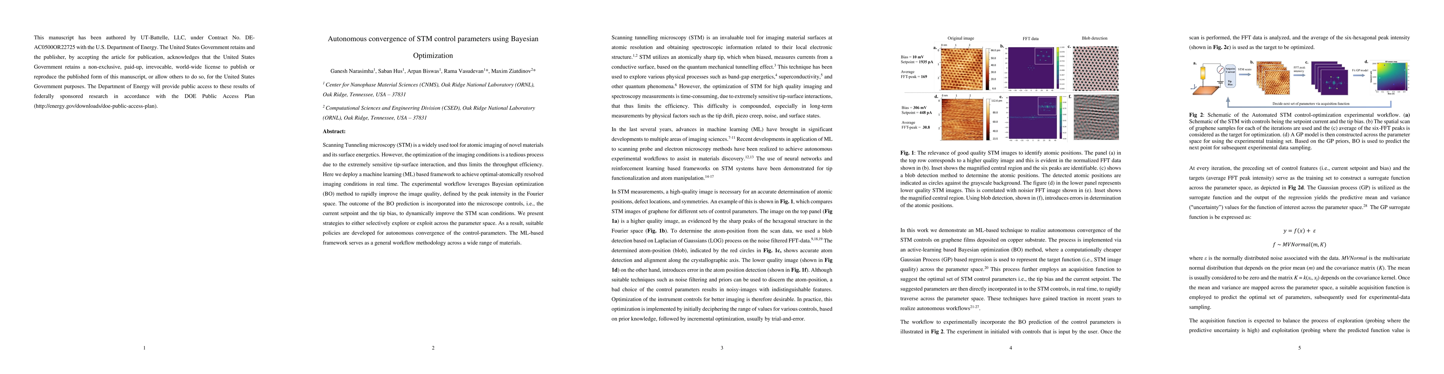 Thumbnail for Autonomous convergence of STM control parameters using Bayesian
  Optimization