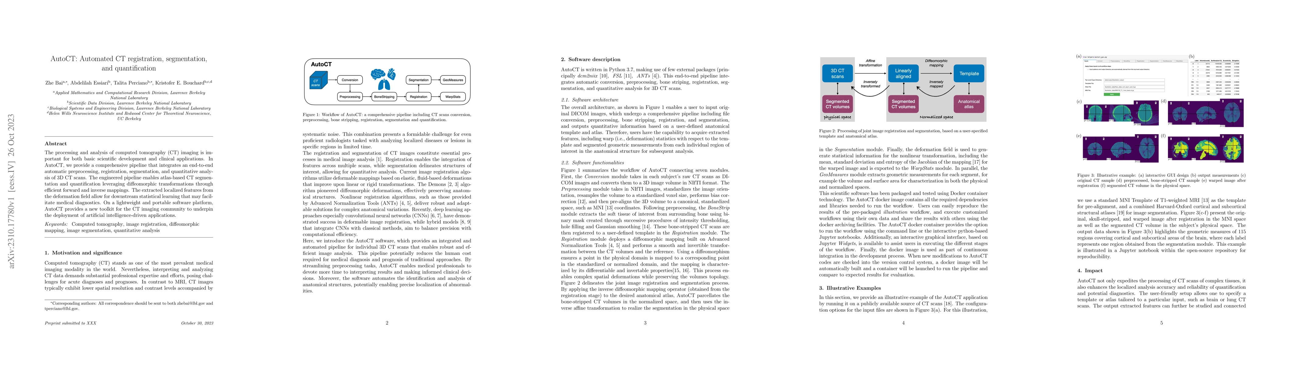 Thumbnail for AutoCT: Automated CT registration, segmentation, and quantification