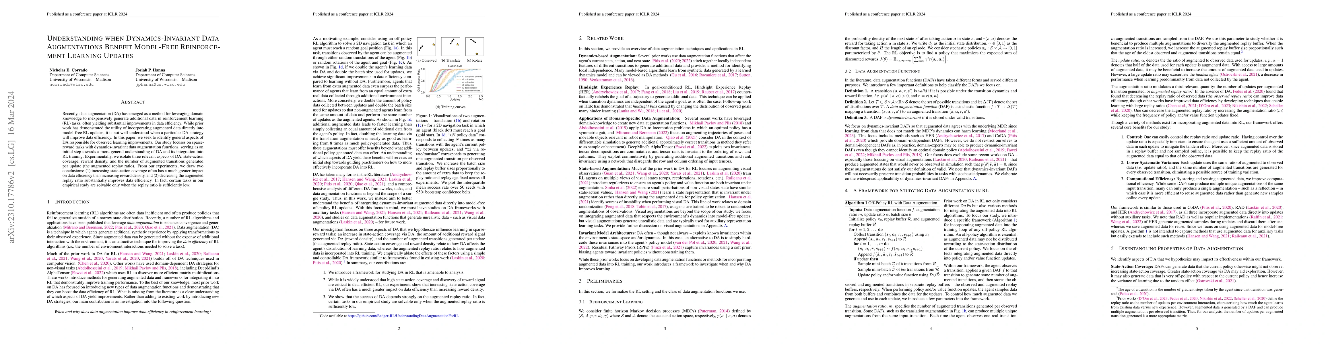 Thumbnail for Understanding when Dynamics-Invariant Data Augmentations Benefit
  Model-Free Reinforcement Learning Updates