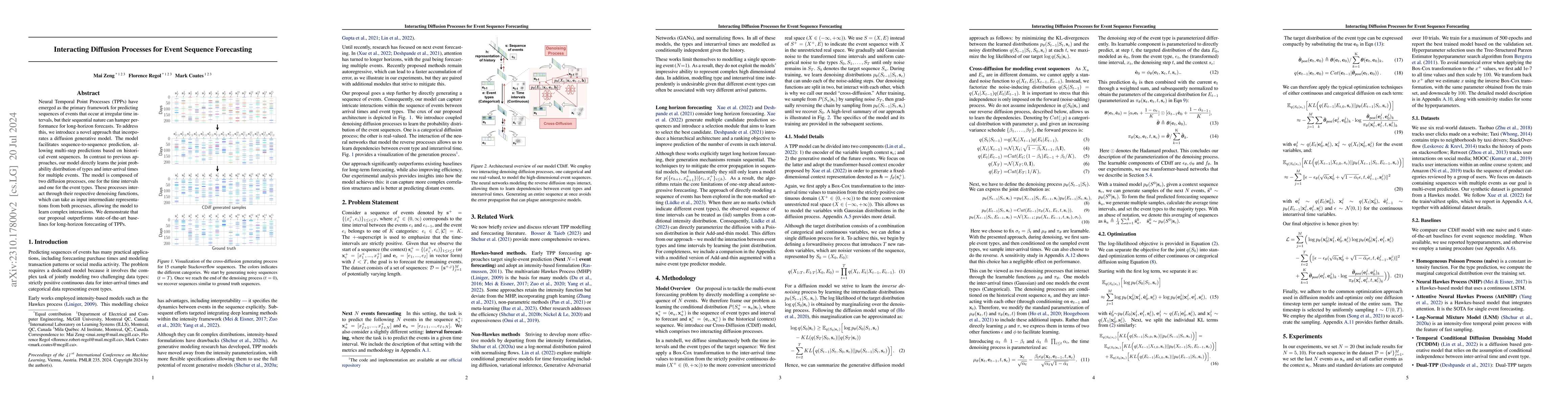 Thumbnail for Interacting Diffusion Processes for Event Sequence Forecasting