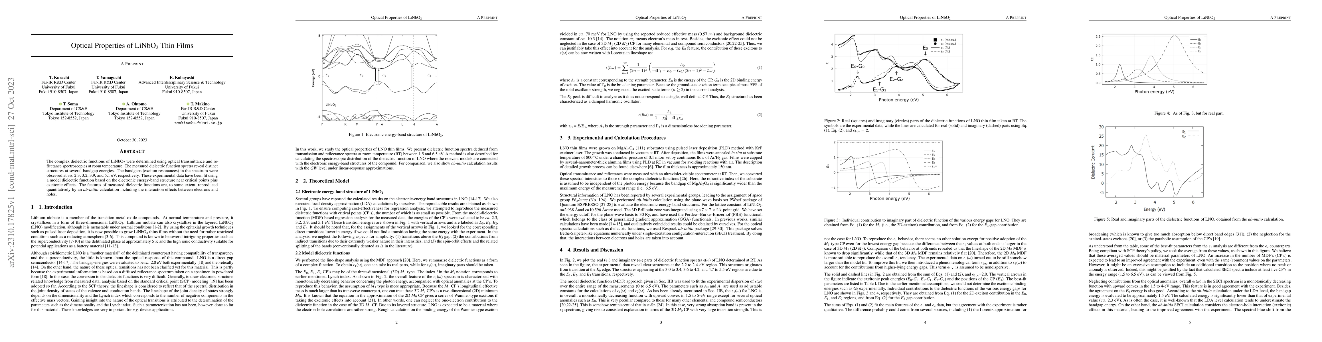 Thumbnail for Optical Properties of LiNbO$_2$ thin films
