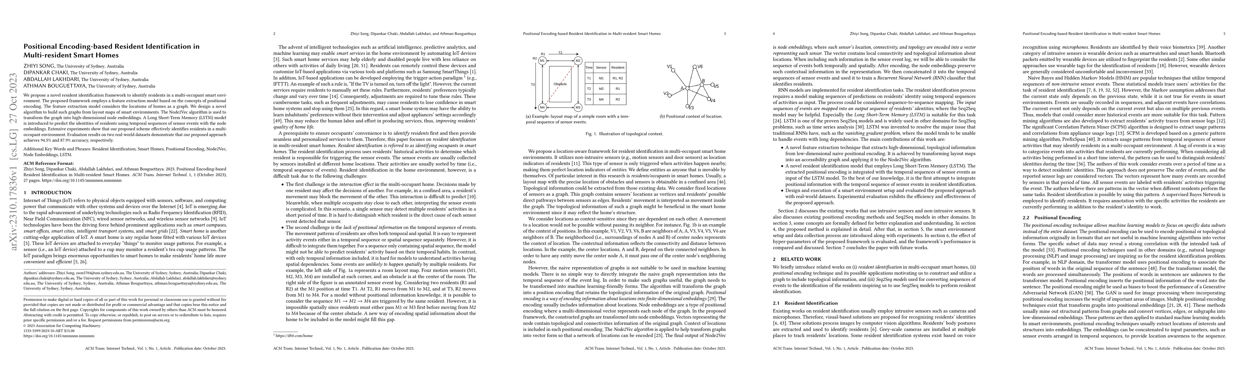 Thumbnail for Positional Encoding-based Resident Identification in Multi-resident
  Smart Homes