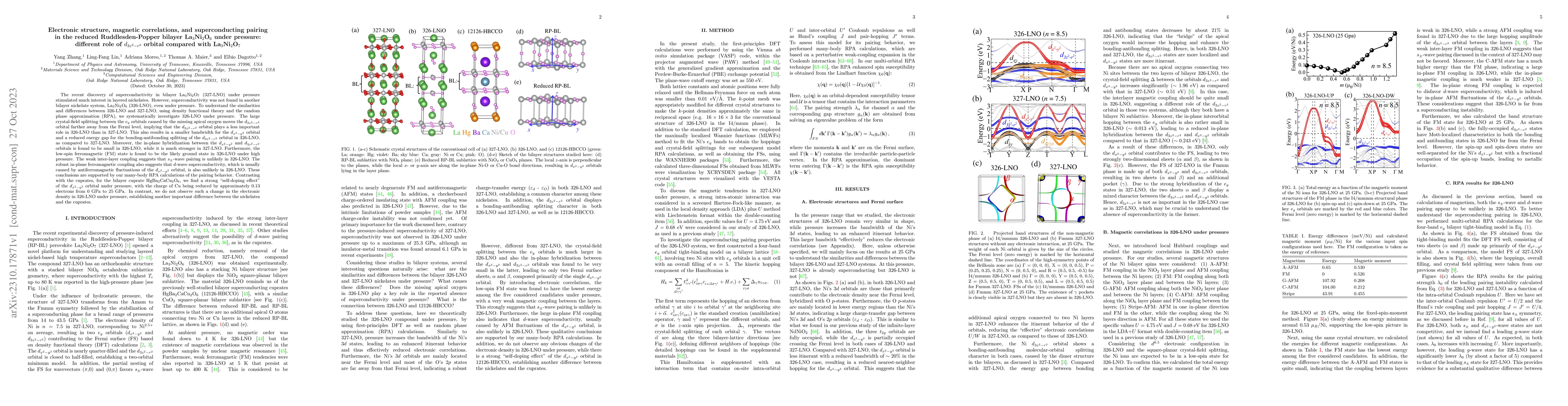 Thumbnail for Electronic structure, magnetic correlations, and superconducting pairing
  in the reduced Ruddlesden-Popper bilayer La$_3$Ni$_2$O$_6$ under pressure:
  different role of $d_{3z^2-r^2}$ orbital compared with La$_3$Ni$_2$O$_7$