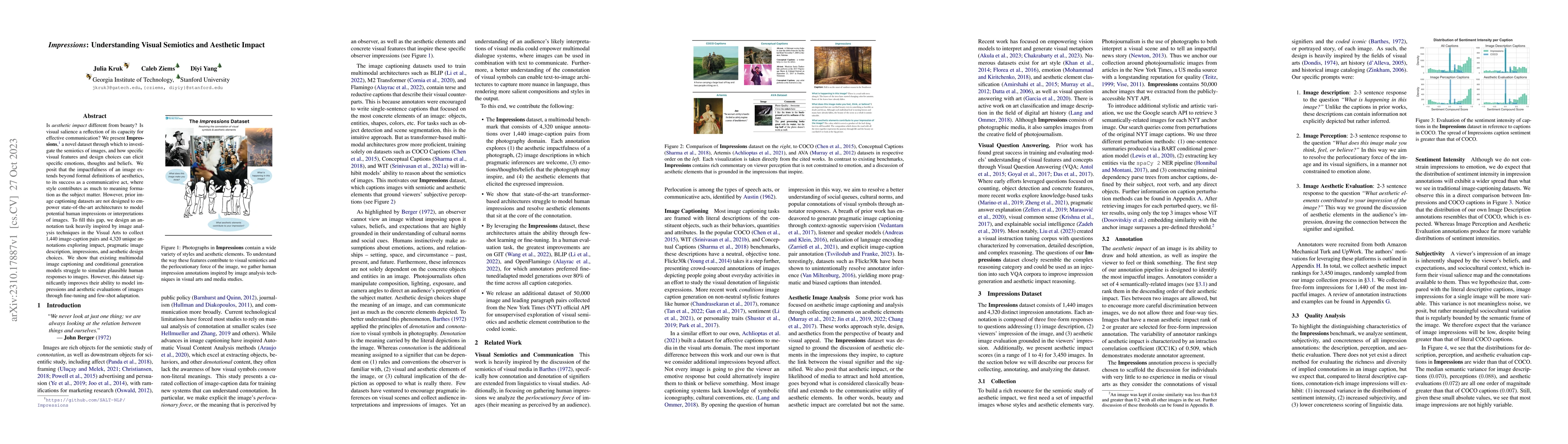 Thumbnail for Impressions: Understanding Visual Semiotics and Aesthetic Impact