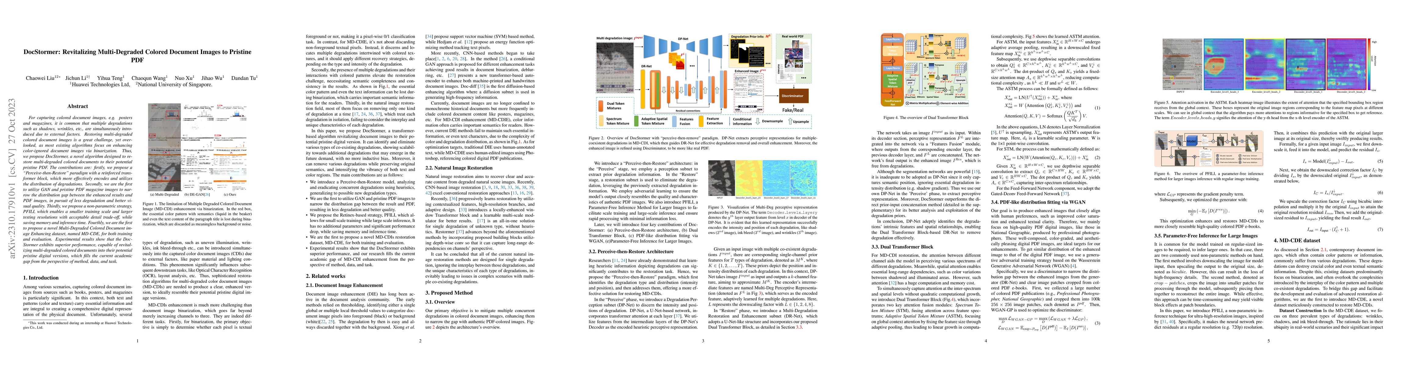 Thumbnail for DocStormer: Revitalizing Multi-Degraded Colored Document Images to
  Pristine PDF