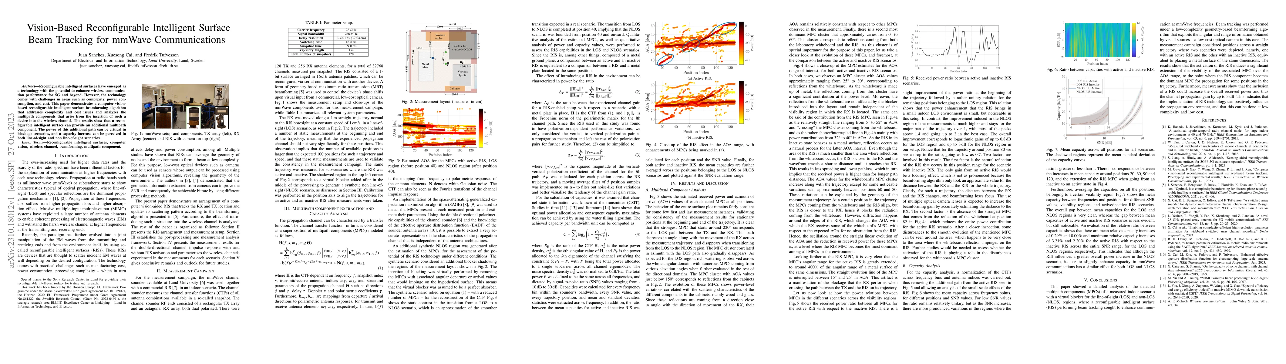 Thumbnail for Vision-Based Reconfigurable Intelligent Surface Beam Tracking for mmWave
  Communications