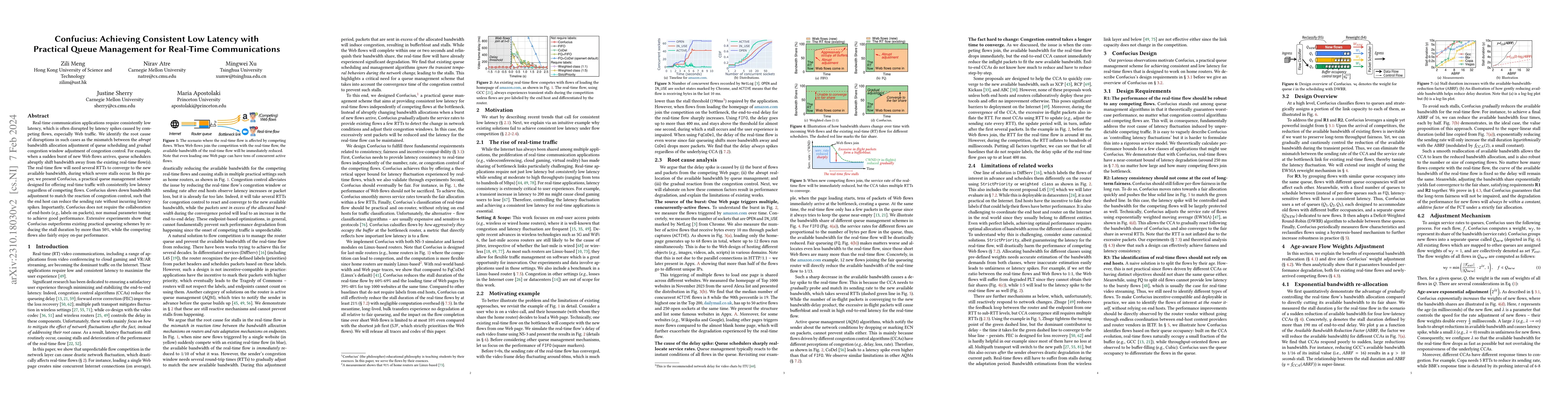 Thumbnail for Confucius: Achieving Consistent Low Latency with Practical Queue
  Management for Real-Time Communications
