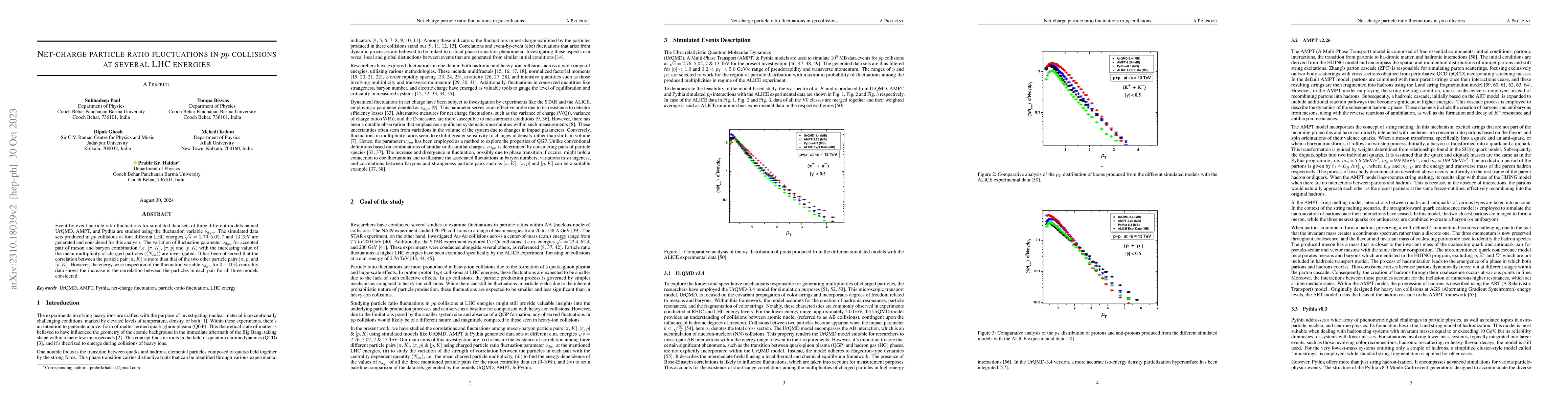 Thumbnail for Net-charge particle ratio fluctuations in $pp$ collisions at several LHC
  energies