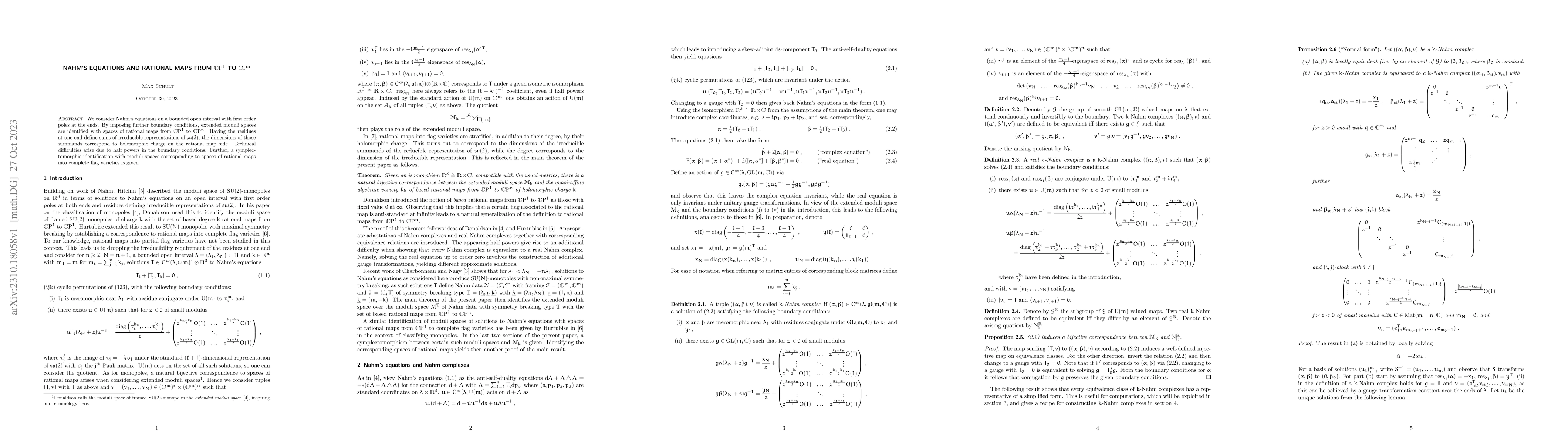 Thumbnail for Nahm's Equations and Rational Maps from $\mathbb{C}\mathrm{P}^1$ to
  $\mathbb{C}\mathrm{P}^n$