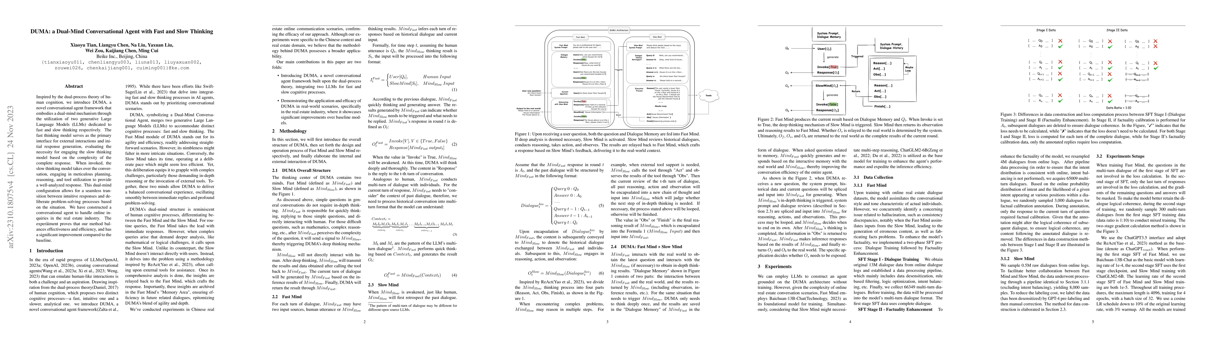 Thumbnail for DUMA: a Dual-Mind Conversational Agent with Fast and Slow Thinking