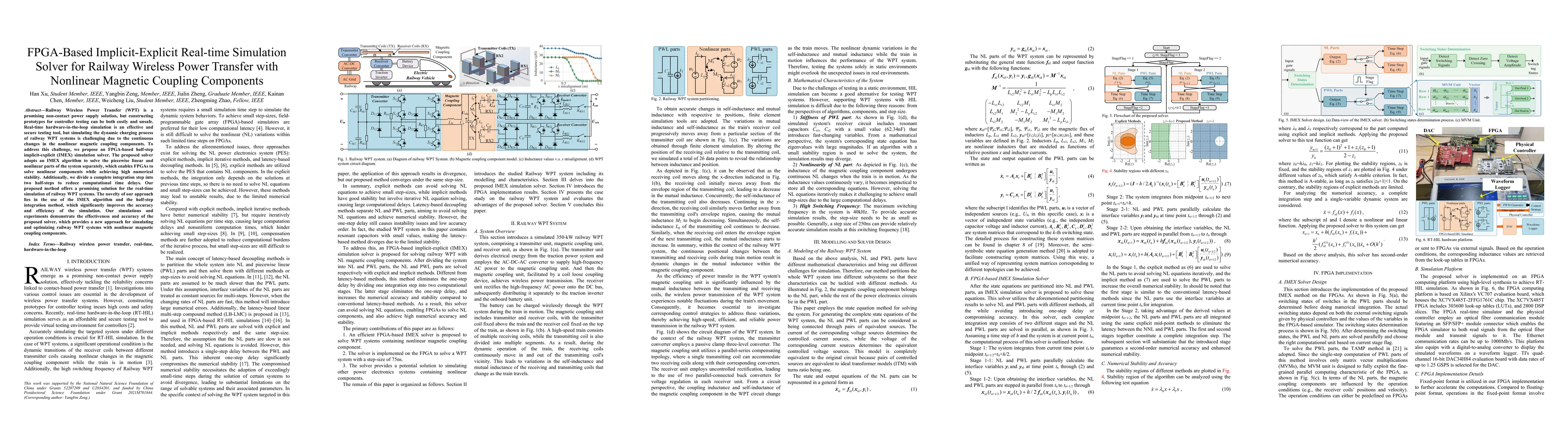 Thumbnail for FPGA-Based Implicit-Explicit Real-time Simulation Solver for Railway
  Wireless Power Transfer with Nonlinear Magnetic Coupling Components