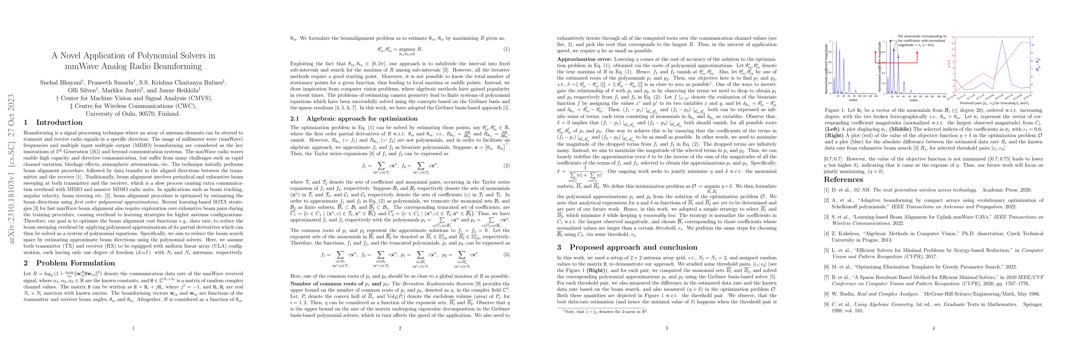 Thumbnail for A Novel Application of Polynomial Solvers in mmWave Analog Radio
  Beamforming