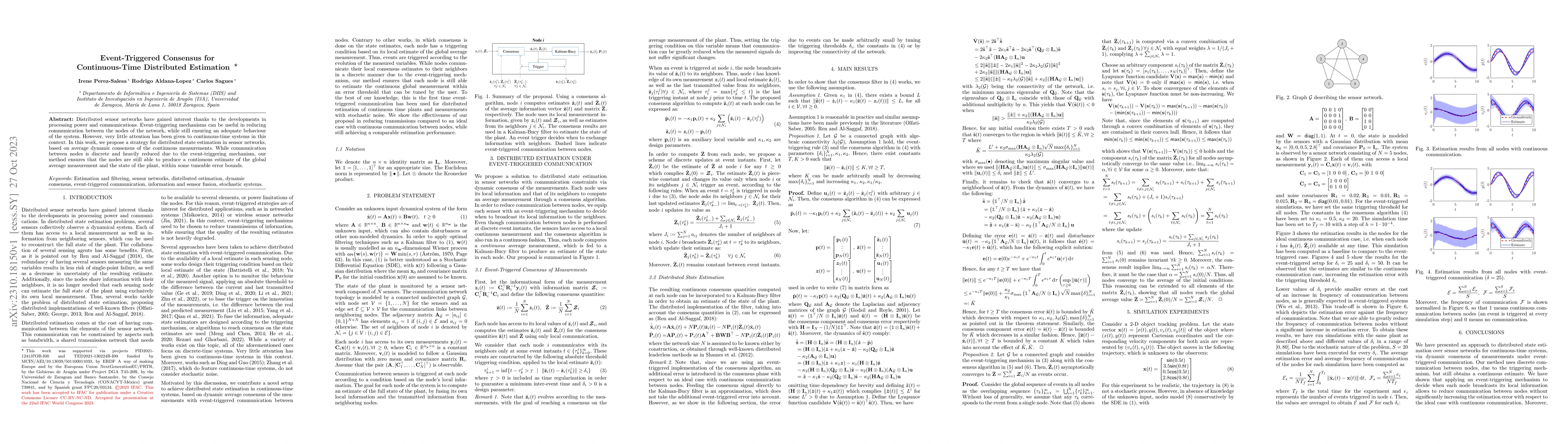 Thumbnail for Event-Triggered Consensus for Continuous-Time Distributed Estimation