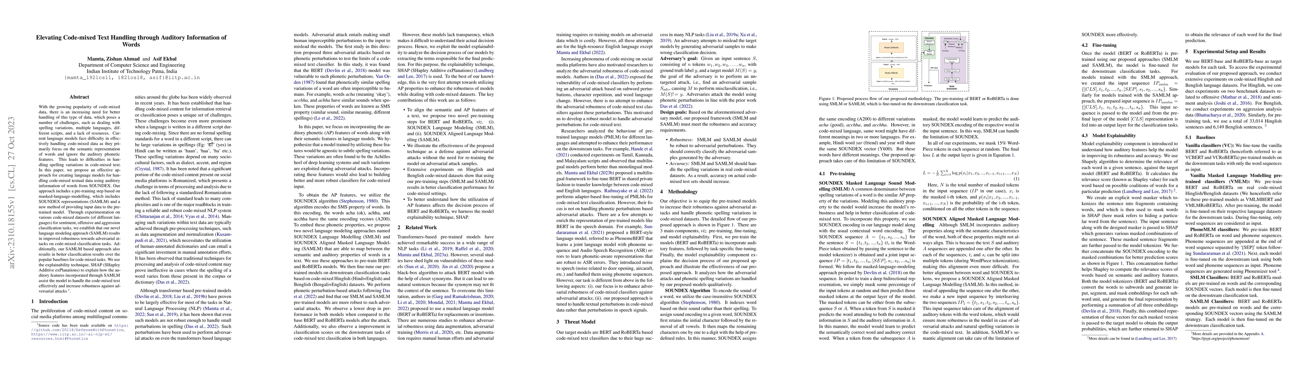 Thumbnail for Elevating Code-mixed Text Handling through Auditory Information of Words