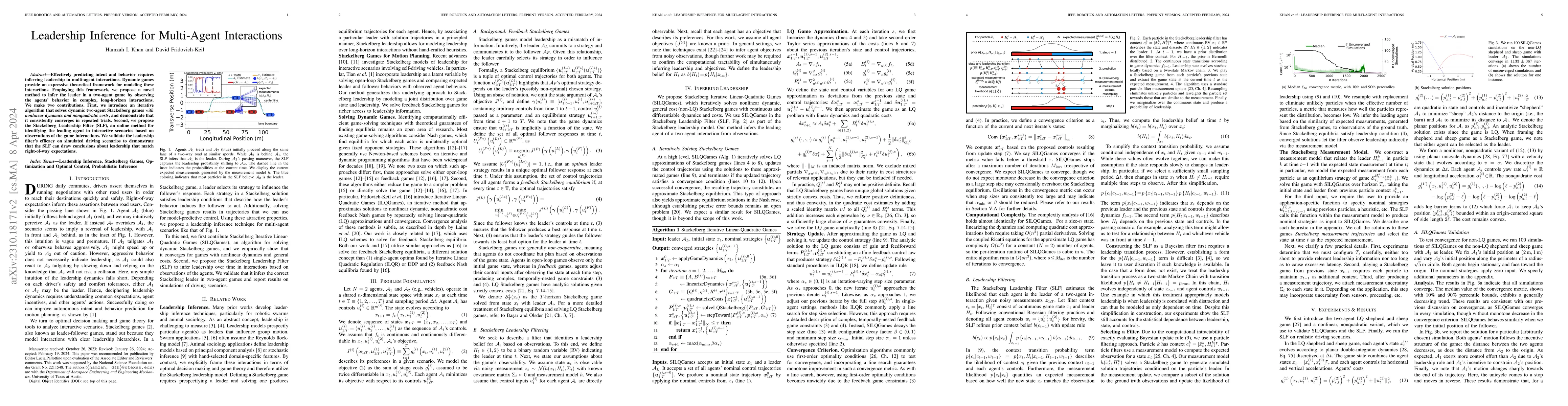 Thumbnail for Leadership Inference for Multi-Agent Interactions