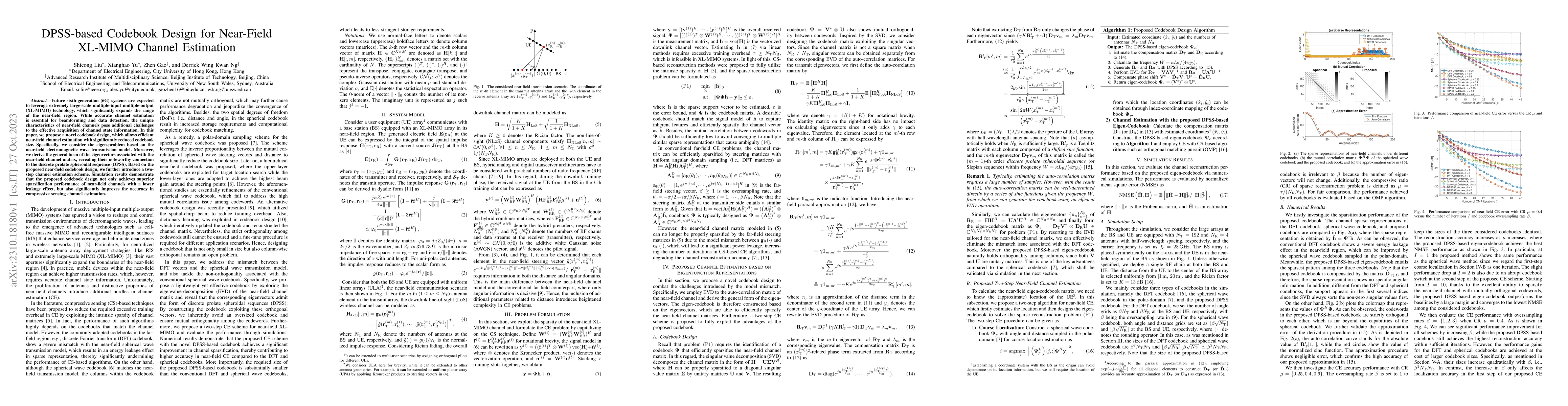 Thumbnail for DPSS-based Codebook Design for Near-Field XL-MIMO Channel Estimation