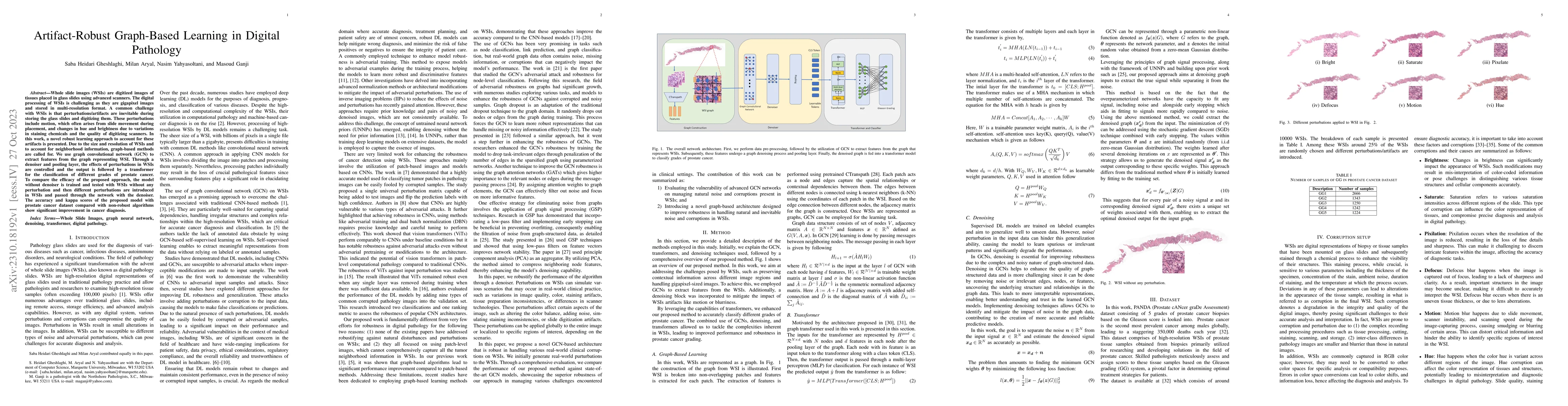 Thumbnail for Artifact-Robust Graph-Based Learning in Digital Pathology