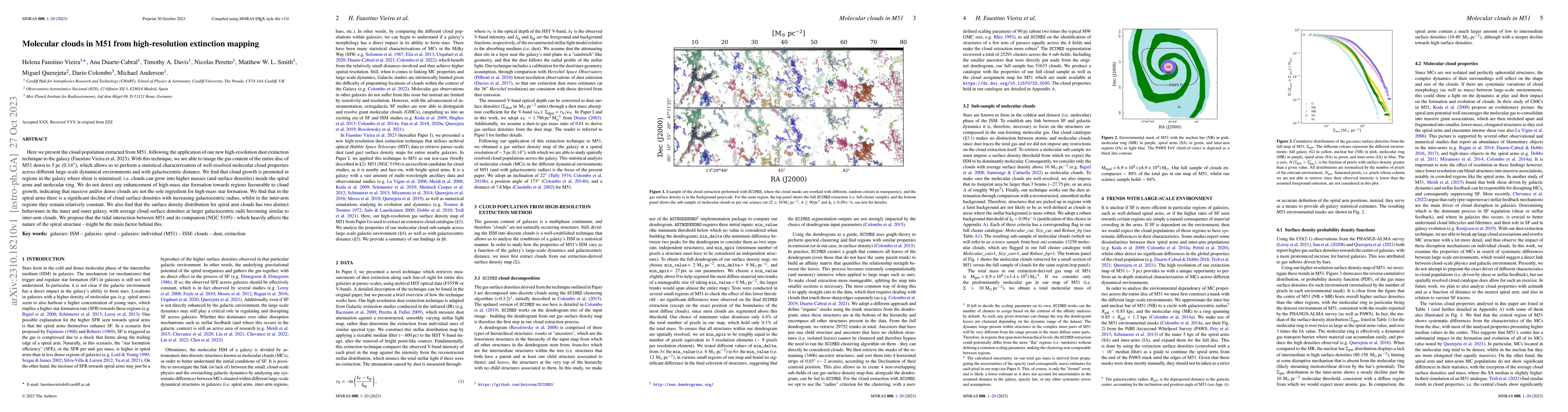 Thumbnail for Molecular clouds in M51 from high-resolution extinction mapping