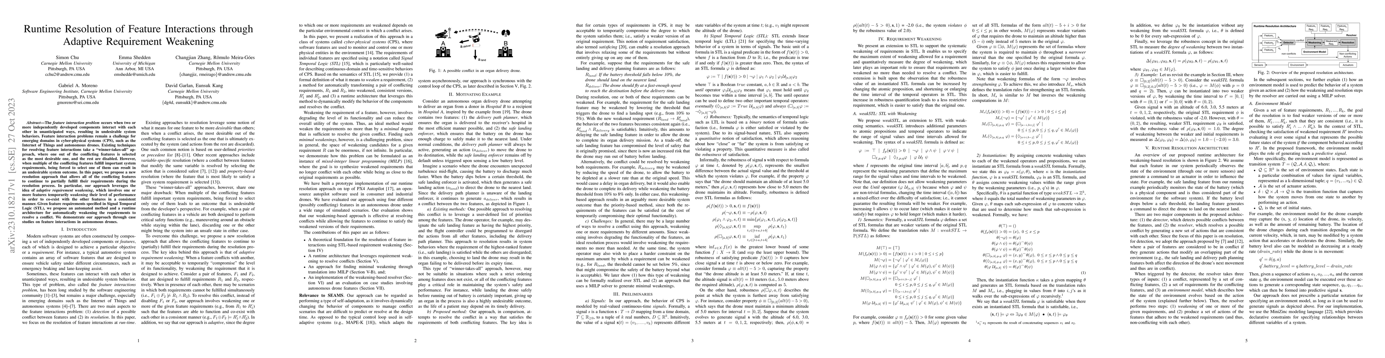 Thumbnail for Runtime Resolution of Feature Interactions through Adaptive Requirement
  Weakening