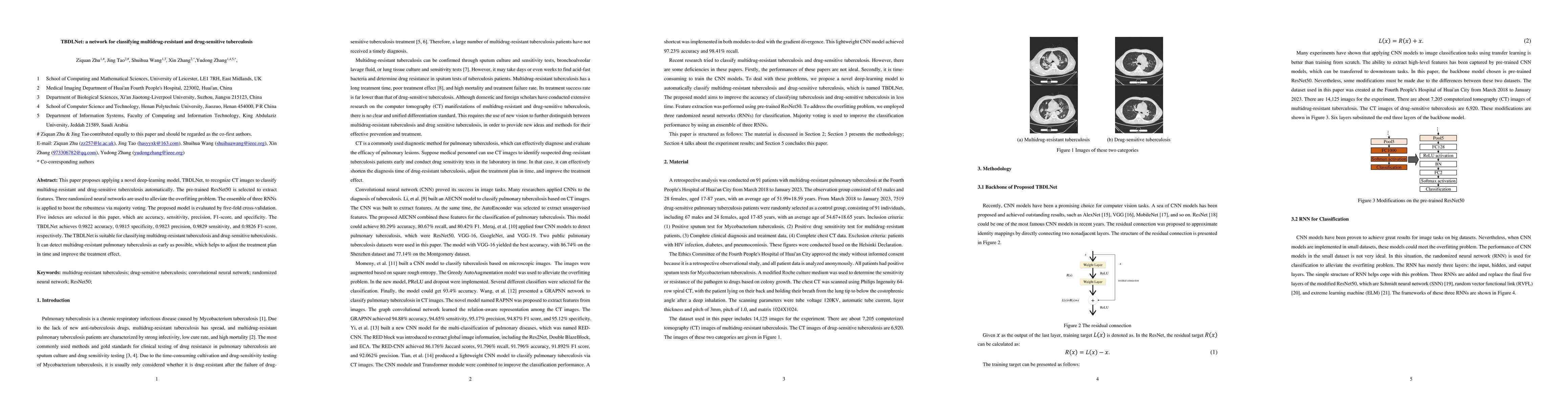 Thumbnail for TBDLNet: a network for classifying multidrug-resistant and
  drug-sensitive tuberculosis
