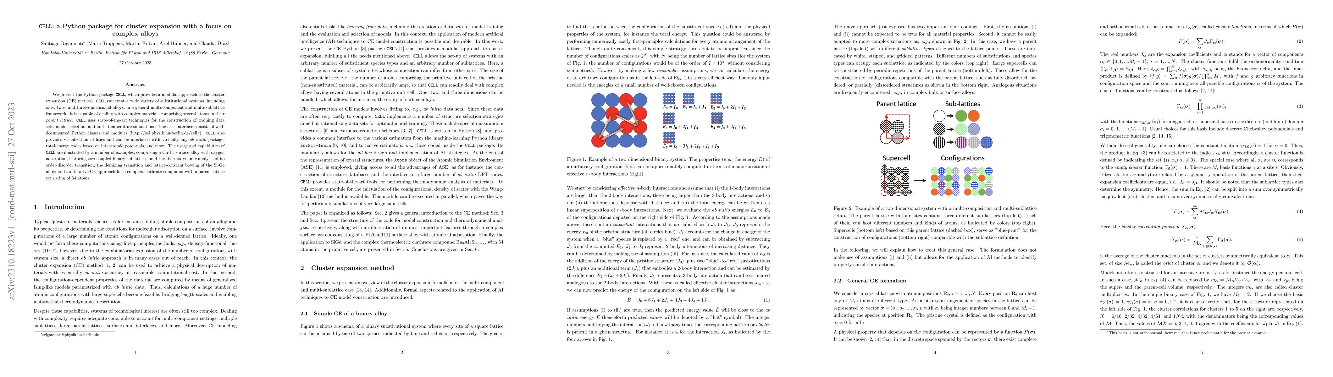 Thumbnail for CELL: a Python package for cluster expansion with a focus on complex
  alloys
