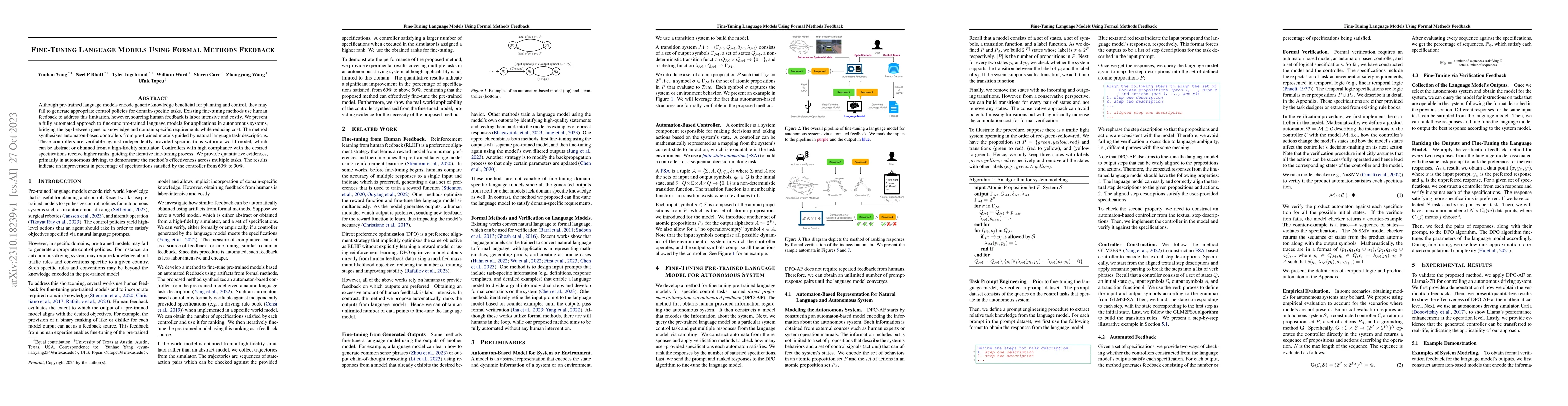Thumbnail for Fine-Tuning Language Models Using Formal Methods Feedback