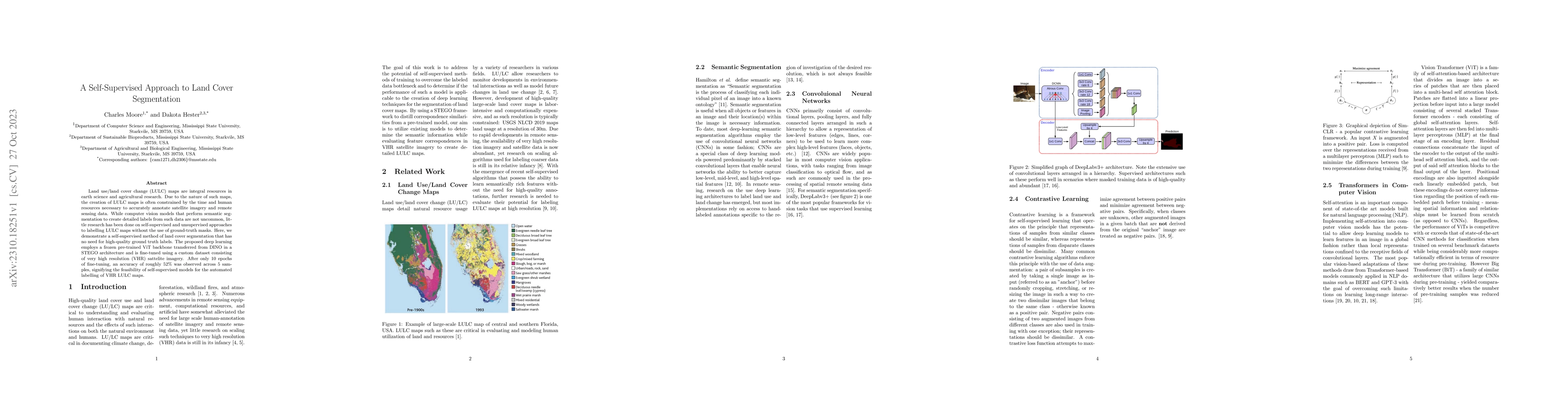 Thumbnail for A Self-Supervised Approach to Land Cover Segmentation