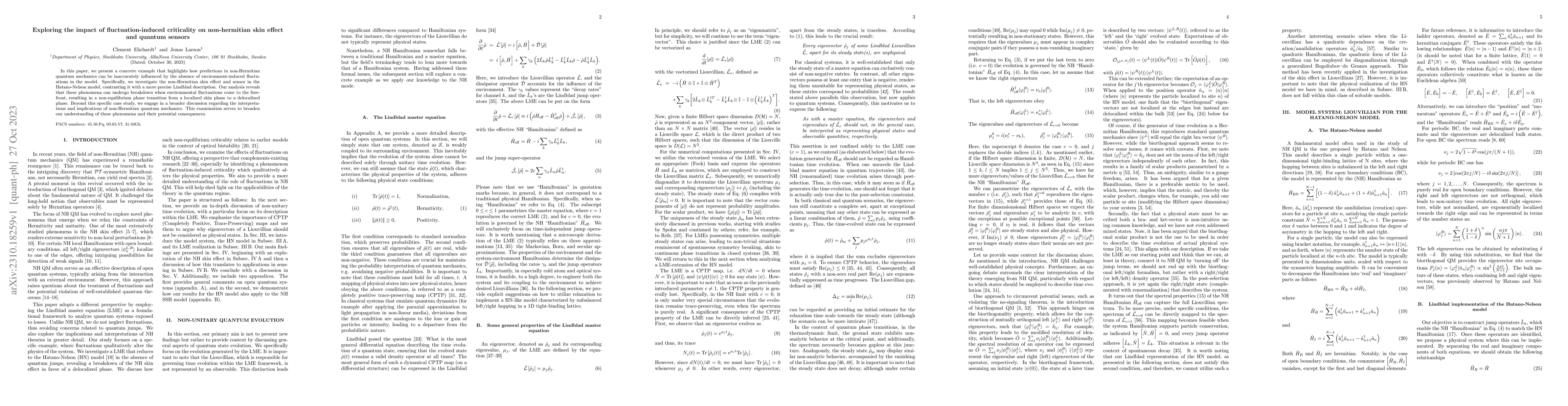 Thumbnail for Exploring the impact of fluctuation-induced criticality on non-hermitian
  skin effect and quantum sensors