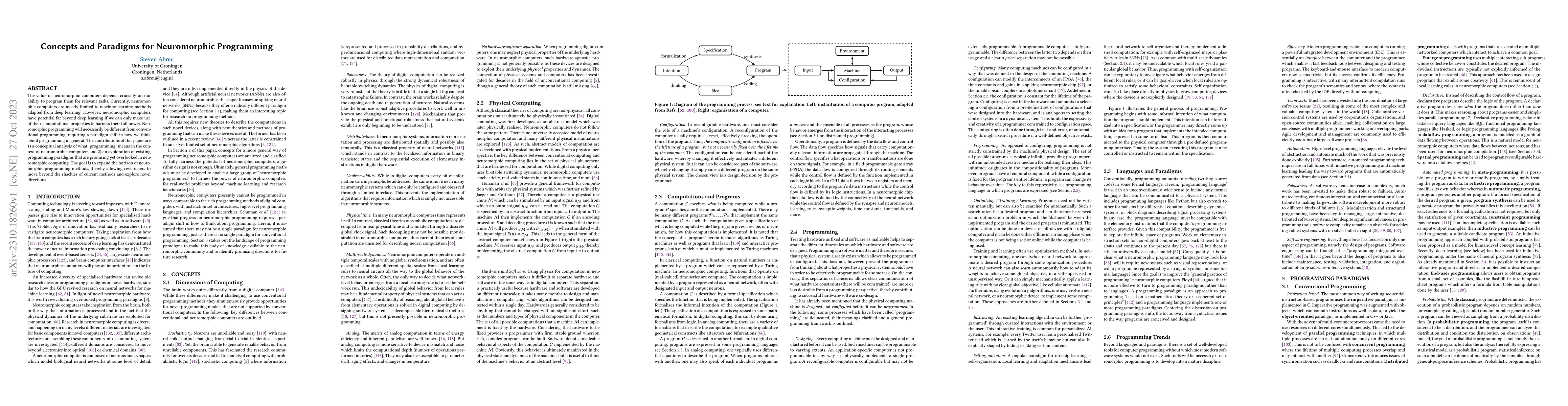 Thumbnail for Concepts and Paradigms for Neuromorphic Programming