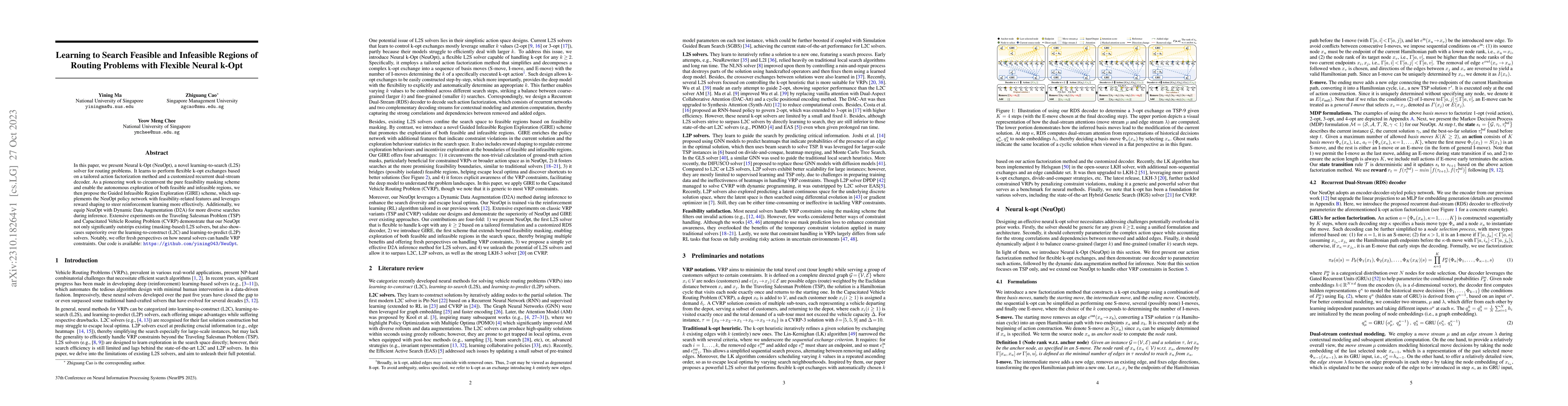 Thumbnail for Learning to Search Feasible and Infeasible Regions of Routing Problems
  with Flexible Neural k-Opt