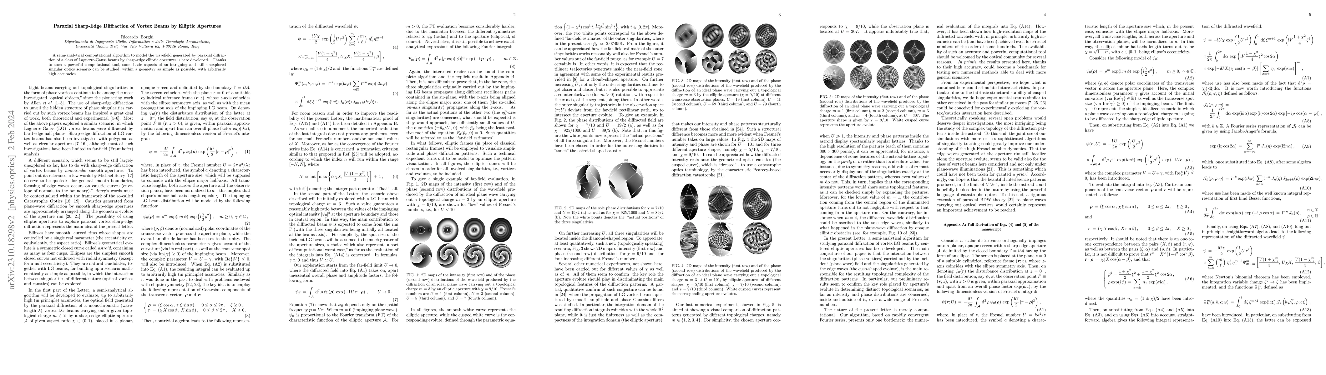Thumbnail for Paraxial Sharp-Edge Diffraction of Vortex Beams by Elliptic Apertures